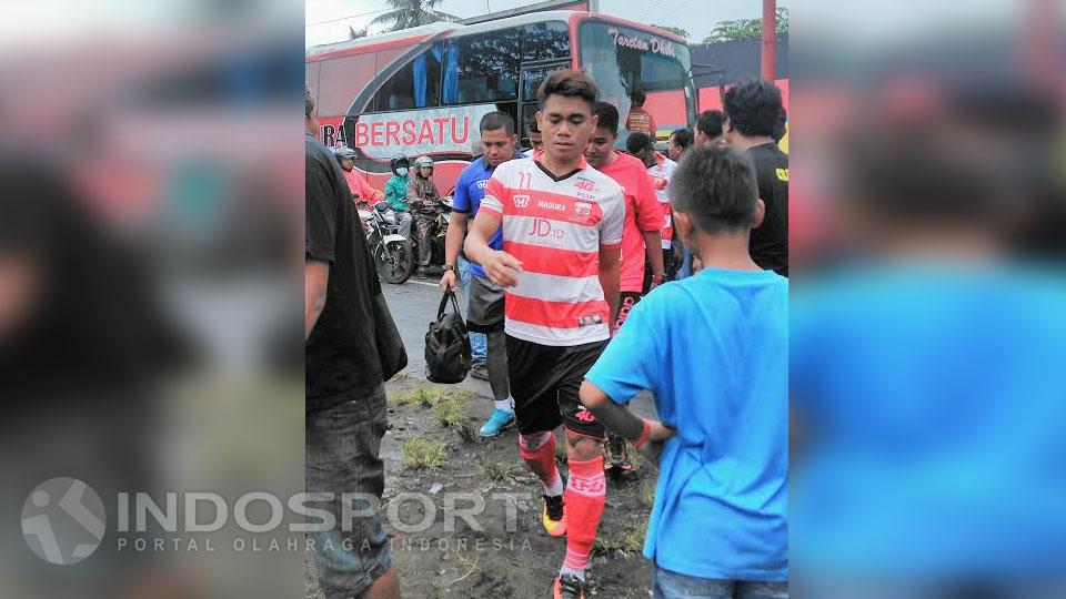 Gelandang serang Madura United, Rossy Noprihanis.